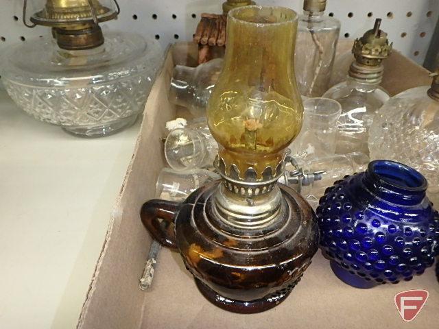 Kerosene/oil lamps, asst. sizes and styles
