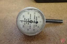 Union 891 jeweled dial indicator, 0-50-0 reading with case