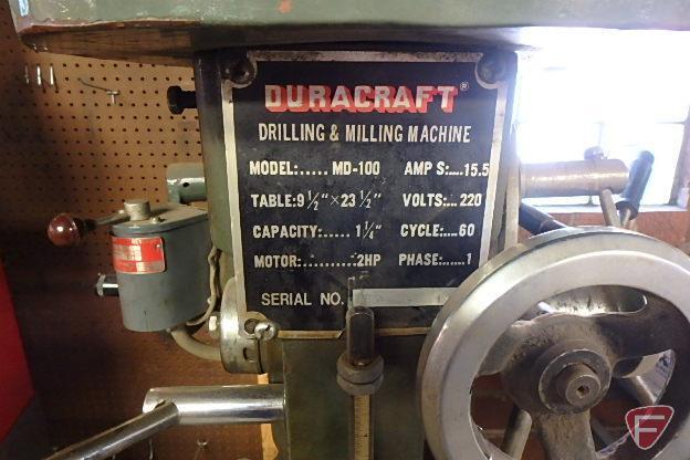 Duracraft Drilling & Milling Machine MD-100 milling machine, sn 10412