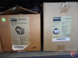 Dayton electric motors: 6K871c 1/3hp 1ph 115v, 3K613G 1/6hp, 5K260 1/4hp,