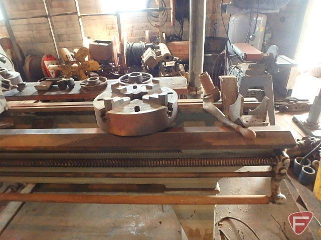 LeBlond 17 heavy duty lathe, 84in bed, 10in swing, includes 15in face plate, 4 jaw chuck,