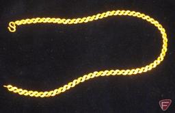 Gold neck chain 24K yellow gold "999.9" fashion link