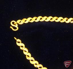 Gold neck chain 24K yellow gold "999.9" fashion link