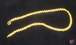Gold neck chain 24K yellow gold "999.9" fashion link