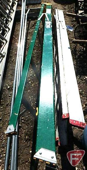 7ft fiberglass folding ladder and 6ft aluminum folding step ladder