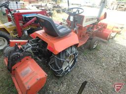 Allis-Chalmers riding garden tractor with 38in rear tiller attachment and 42in front mount