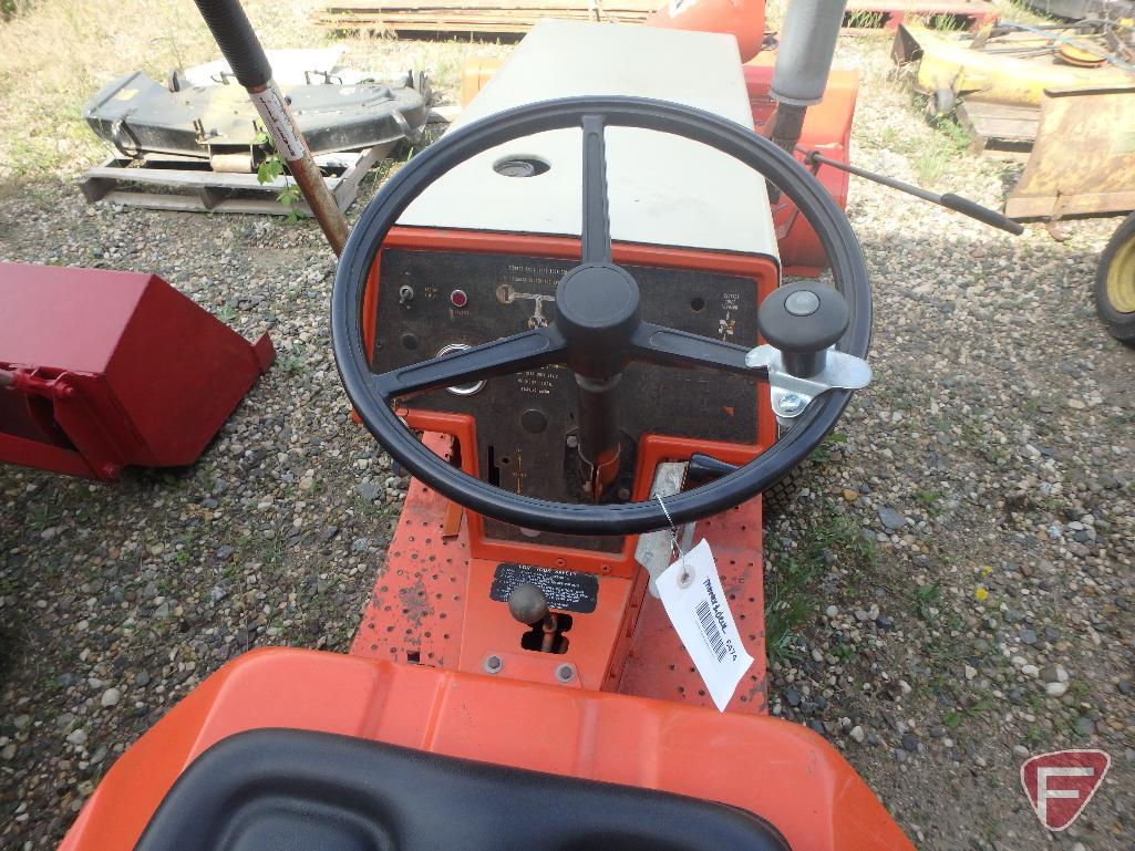 Allis-Chalmers riding garden tractor with 38in rear tiller attachment and 42in front mount