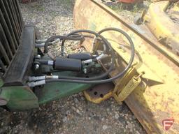 John Deere 318 riding garden tractor with front plow 54in attachment,