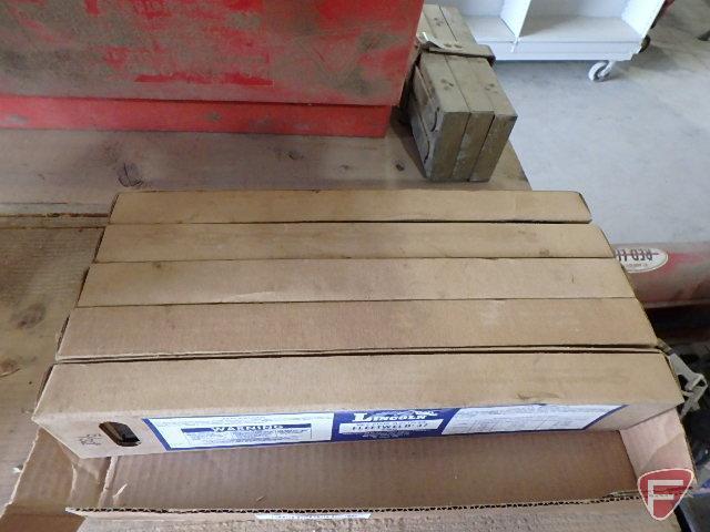 (5) Packages of Lincoln mild steel electrodes, fleet weld 37, 6013; 5/32 and 1/8 dia.