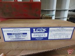 (5) Packages of Lincoln mild steel electrodes, fleet weld 37, 6013; 5/32 and 1/8 dia.