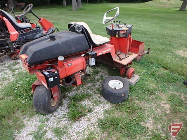 Jacobsen Greens King IV greens mower, sn 622217609, 5913.0 hours showing, missing parts