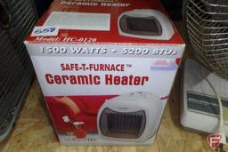 Windmere 12in oscillating table fan and Pelonis ceramic heater, Model HC-0120, Both