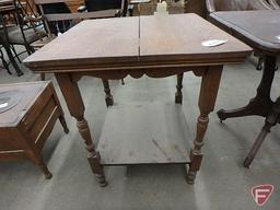 Square wood occasional table, 28inHx24in