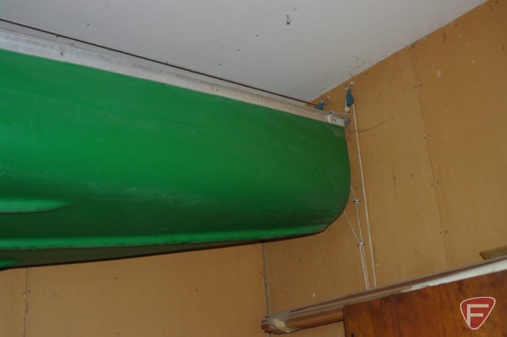 1982 Coleman Scanoe canoe, 16 ft., built in square transom