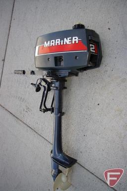 Mariner 2 stroke, 2 hp outboard motor with built in gas tank