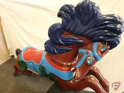 CW Parker Carousel Horse, Lillie Belle, cast aluminum horse and pole, no hardware included