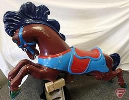 CW Parker Carousel Horse, Lillie Belle, cast aluminum horse and pole, no hardware included