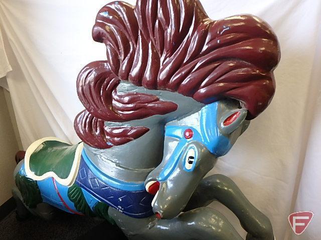 CW Parker Carousel Horse, Lillie Belle, cast aluminum horse and pole, no hardware included