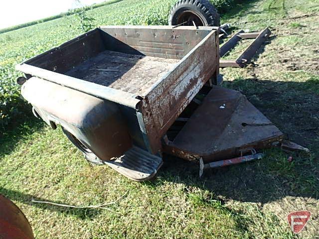1972 Homemade Chevy truck bed trailer with lights, perm registration AANU446
