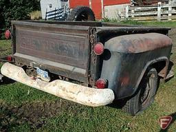 1972 Homemade Chevy truck bed trailer with lights, perm registration AANU446