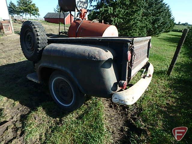 1972 Homemade Chevy truck bed trailer with lights, perm registration AANU446