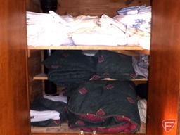 Coordinating bed linens/comforter, afghan, linens, blankets, comforters, Everything in cupboard