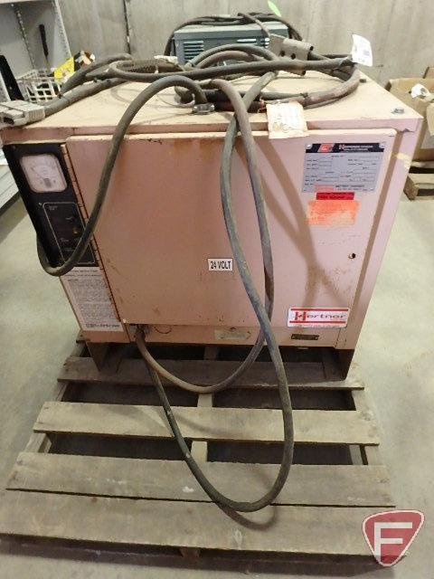 Hertner forklift battery charger, 24 volt output DC, three phase, 240/480 volt