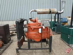 Allis Chalmers XT190 complete engine on rolling stand,