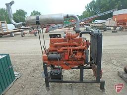 Allis Chalmers XT190 complete engine on rolling stand,