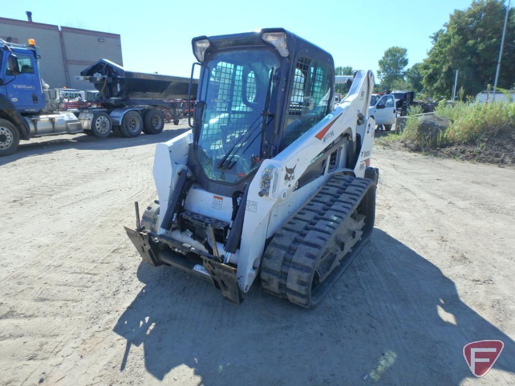 2018 Bobcat T595 Track Loader, 149 hours! Cab, heat A/C, radio, 2-speed, foot controls, sn B3NK16264