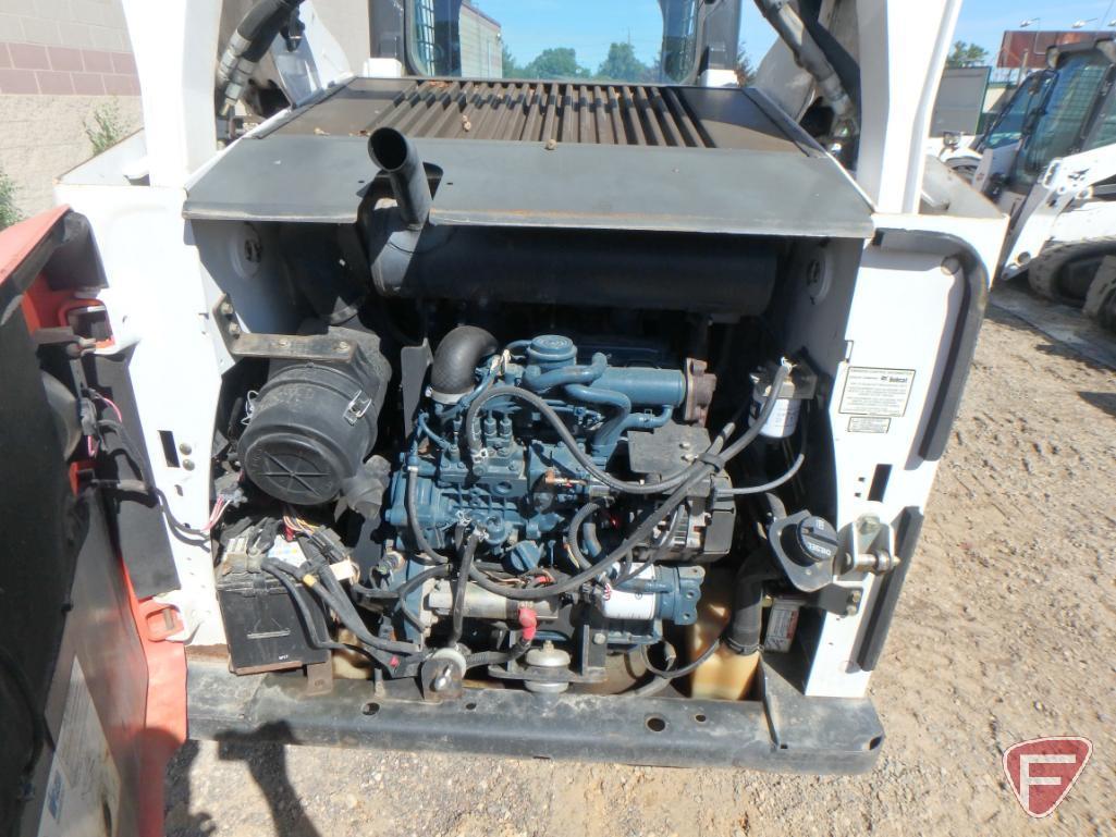 2013 Bobcat S570 skid loader, 1928 hours, cab, heat A/C, radio, 2-speed, foot controls, sn A7U712172