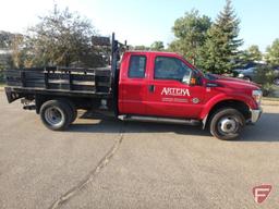 2015 Ford F-350 Flatbed Plow Pickup Truck with Duals, VIN # 1FD8X3HT7FEC97726