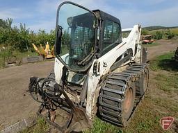 2012 Bobcat S850 skid loader with selectable joysticks, RC ready, 1750 hours, cab enclosure