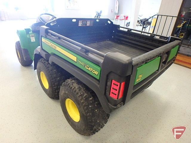 2012 John Deere TH 6x4 Gator utility vehicle with power dump box, 164 hrs showing, new battery