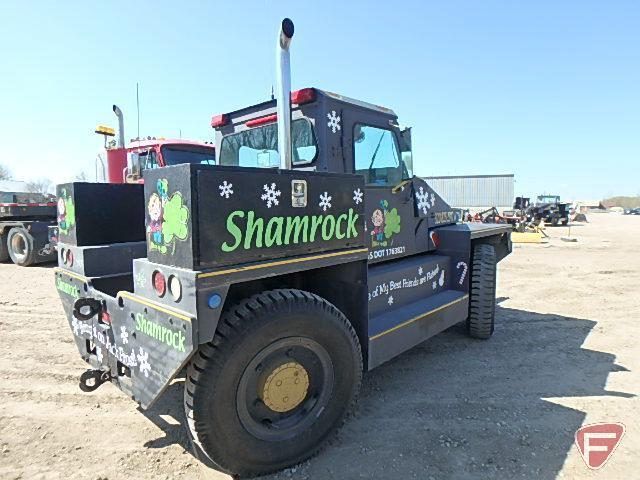 Aircraft Towing Tractor/Tug modified to plow snow