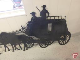 Stagecoach 1/4" metal silhouette