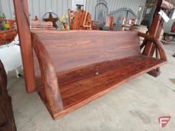 Teak wood bench swing