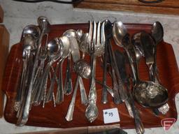 Flatware, Eternally Yours, Star House in wood box, International, plated and silver pieces.