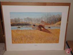 Framed and matted print by Donald Blais, 294/850, 26inHx29inW, unframed print by Ray Orosz,