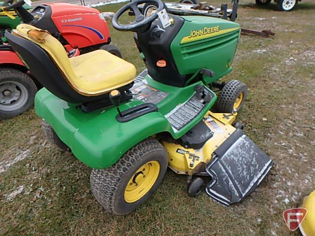 John Deere LX280 all wheel steer hydro-static lawn tractor, 54" deck, 627 hrs