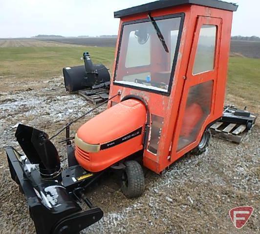 AGCO Allis 514H lawn tractor with 42" deck and 36" front mount snow blower