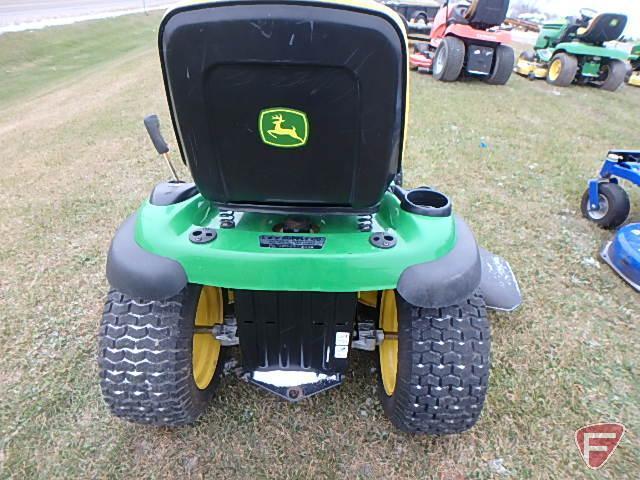 John Deere L120 hydro-static lawn tractor with 48" deck, 22 HP B&S V-twin engine