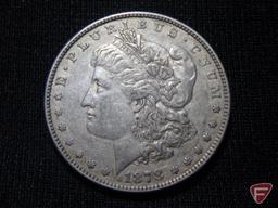 1878 Morgan Silver Dollar, 8 tail feather variety, XF