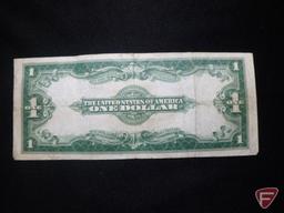 United States Silver Certificate horse blanket from 1923, Blue Seal, VG