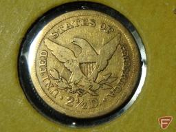 1856 S $2.50 Gold U.S. Quarter Eagle coin G to F