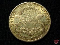 1877 $20 Liberty Gold type-3 VF+ to XF