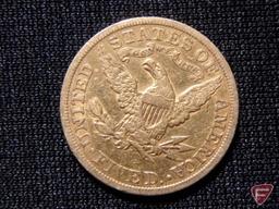 1898 $5 Liberty Gold U.S. coin VF