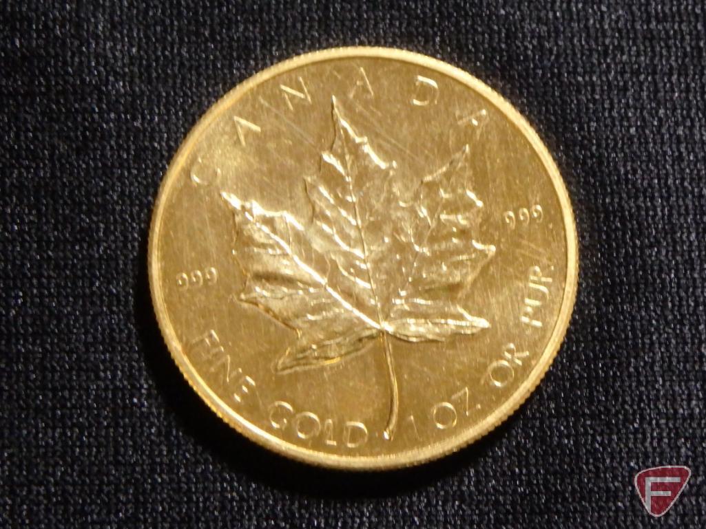 1980 Gold Maple Leaf 1 Troy Oz. .999 pure gold, mint condition
