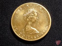 1980 Gold Maple Leaf 1 Troy Oz. .999 pure gold, mint condition