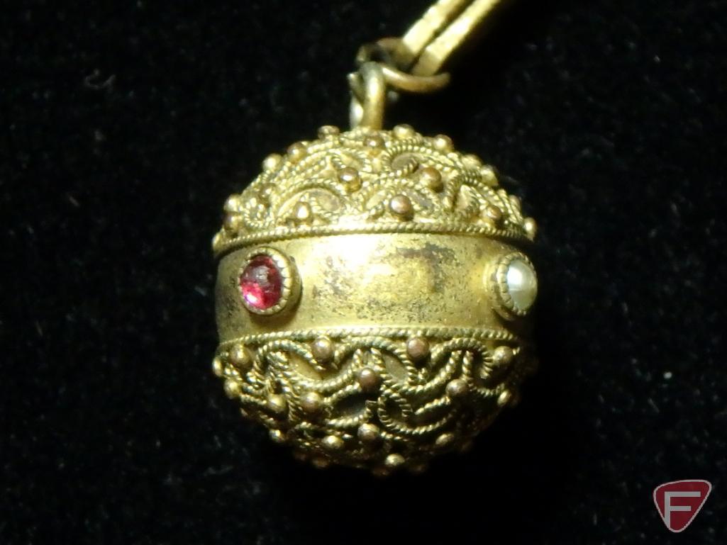 Men's Romany 10K Yellow Gold U.S. Army ring with red stone